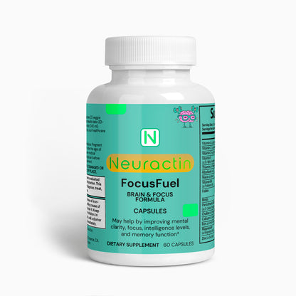 FocusFuel by Neuractin - Cognitive enhancer for focus, memory, and productivity, ideal for students, professionals, and multitaskers.